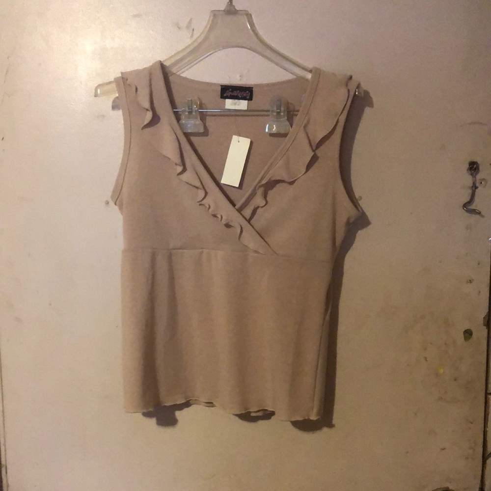 Andree Tan Ruffle Sleeveless Top